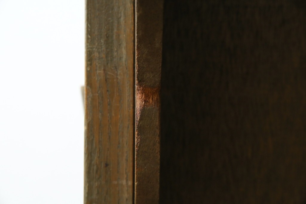 和製アンティーク　使い込まれた風合いが味わい深いチャーチベンチ　(R-068600)