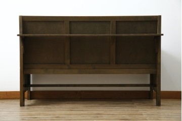 和製アンティーク　使い込まれた風合いが味わい深いチャーチベンチ　(R-068600)