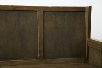 和製アンティーク　使い込まれた風合いが味わい深いチャーチベンチ　(R-068600)