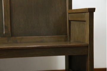 和製アンティーク　使い込まれた風合いが味わい深いチャーチベンチ　(R-068600)