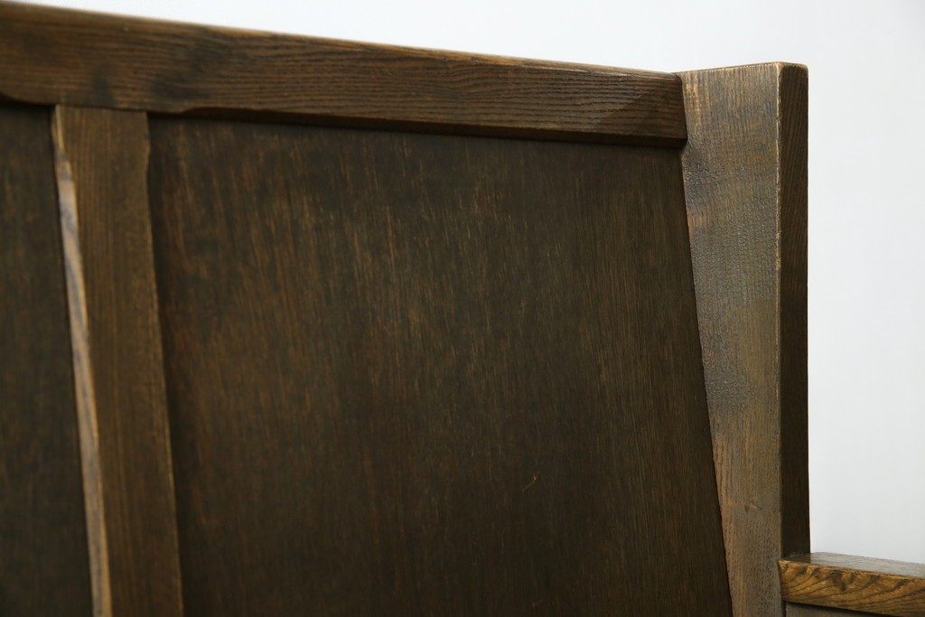 和製アンティーク　使い込まれた風合いが味わい深いチャーチベンチ　(R-068600)