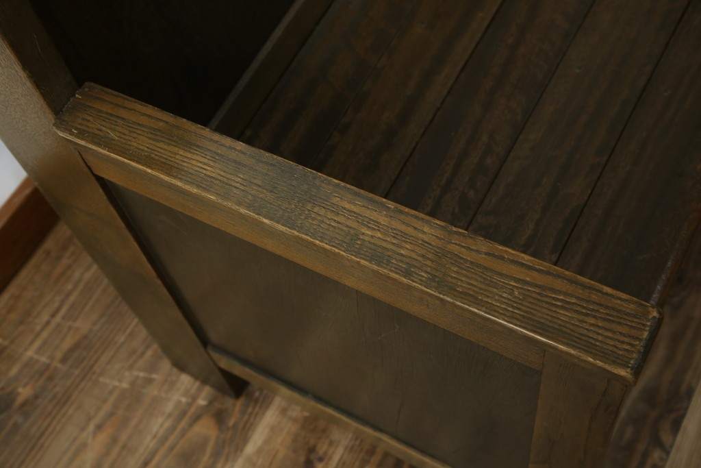 和製アンティーク　使い込まれた風合いが味わい深いチャーチベンチ　(R-068600)