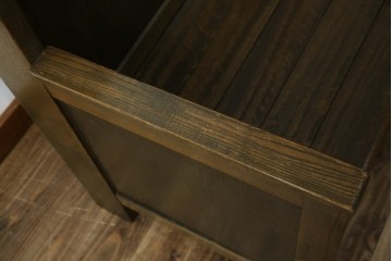 和製アンティーク　使い込まれた風合いが味わい深いチャーチベンチ　(R-068600)