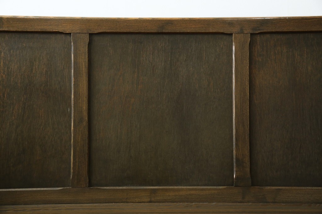 和製アンティーク　使い込まれた風合いが味わい深いチャーチベンチ　(R-068600)