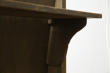 和製アンティーク　使い込まれた風合いが味わい深いチャーチベンチ　(R-068600)