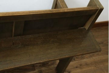 和製アンティーク　使い込まれた風合いが味わい深いチャーチベンチ　(R-068600)