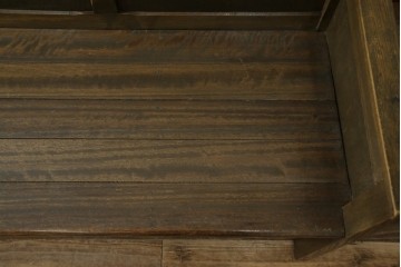 和製アンティーク　使い込まれた風合いが味わい深いチャーチベンチ　(R-068600)