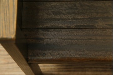 和製アンティーク　使い込まれた風合いが味わい深いチャーチベンチ　(R-068600)