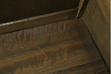 和製アンティーク　使い込まれた風合いが味わい深いチャーチベンチ　(R-068600)