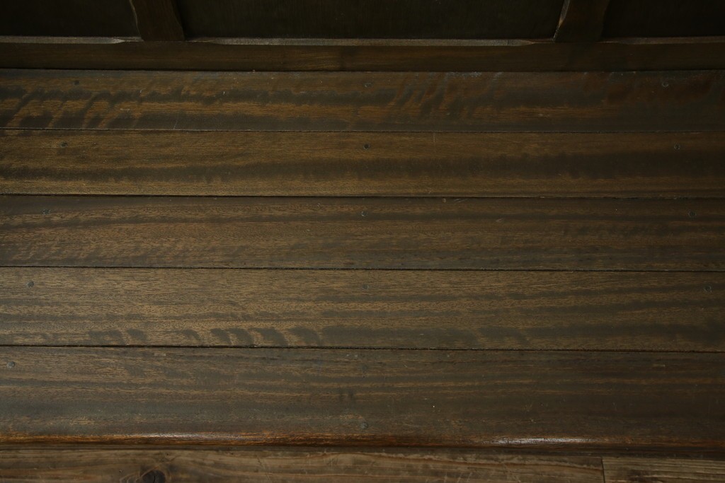 和製アンティーク　使い込まれた風合いが味わい深いチャーチベンチ　(R-068600)