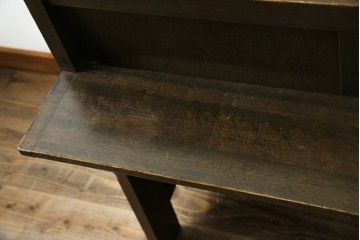 和製アンティーク　使い込まれた風合いが味わい深いチャーチベンチ　(R-068600)