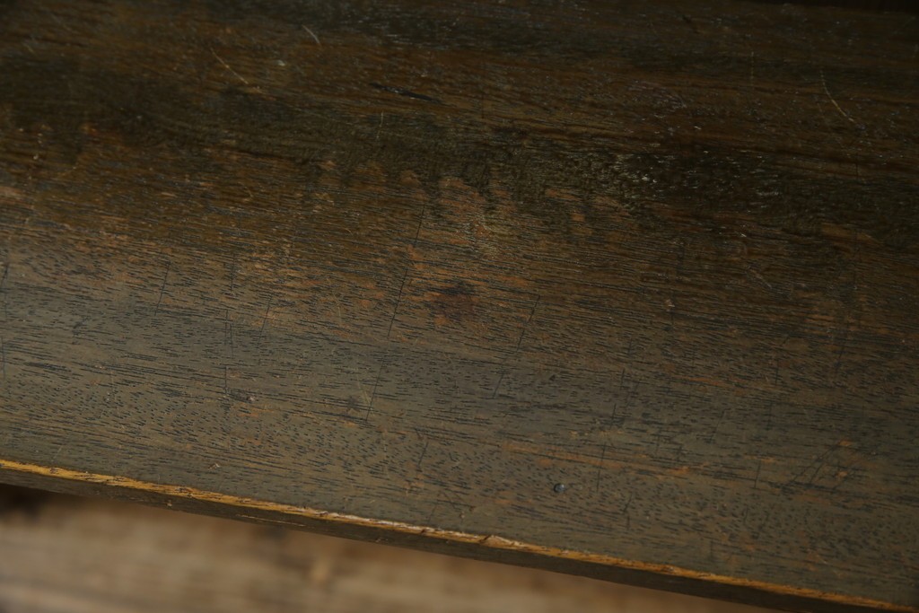 和製アンティーク　使い込まれた風合いが味わい深いチャーチベンチ　(R-068600)