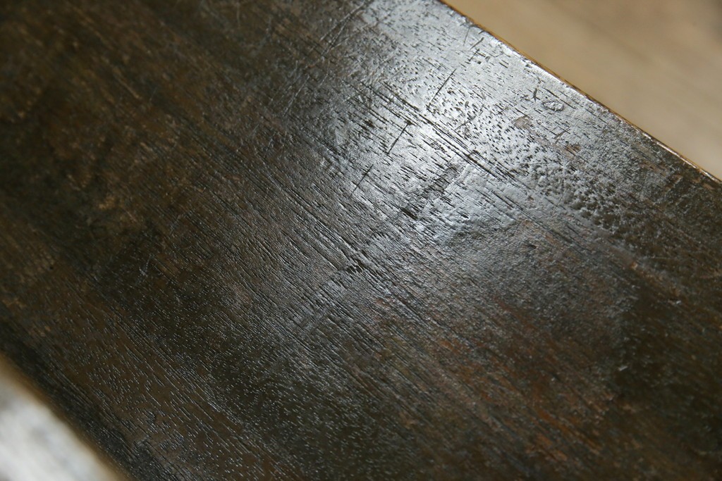 和製アンティーク　使い込まれた風合いが味わい深いチャーチベンチ　(R-068600)