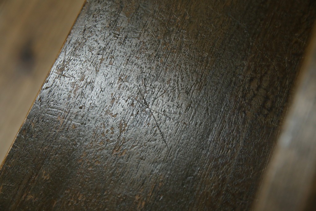 和製アンティーク　使い込まれた風合いが味わい深いチャーチベンチ　(R-068600)