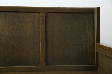 和製アンティーク　使い込まれた風合いが味わい深いチャーチベンチ　(R-068601)