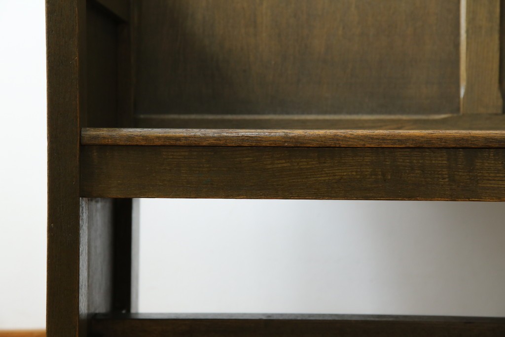 和製アンティーク　使い込まれた風合いが味わい深いチャーチベンチ　(R-068601)