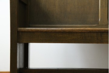 和製アンティーク　使い込まれた風合いが味わい深いチャーチベンチ　(R-068601)