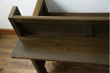 和製アンティーク　使い込まれた風合いが味わい深いチャーチベンチ　(R-068601)