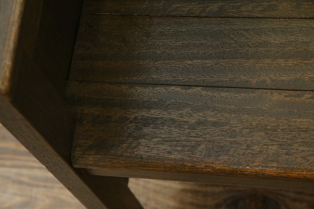 和製アンティーク　使い込まれた風合いが味わい深いチャーチベンチ　(R-068601)