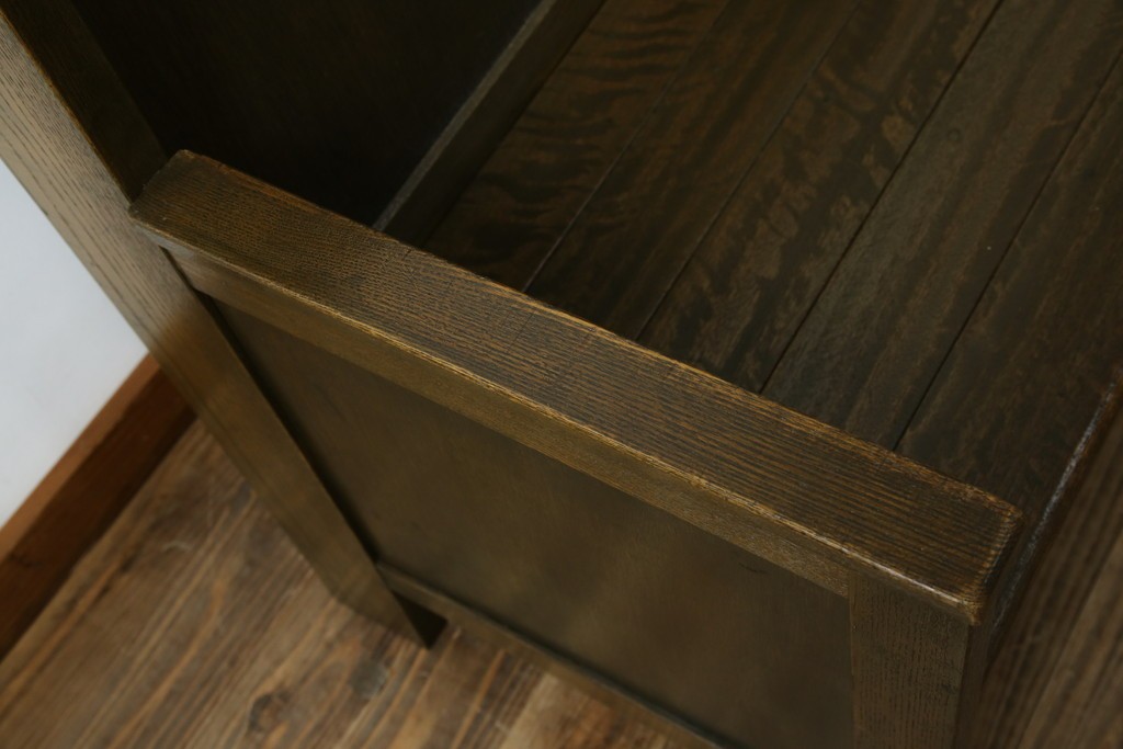 和製アンティーク　使い込まれた風合いが味わい深いチャーチベンチ　(R-068601)