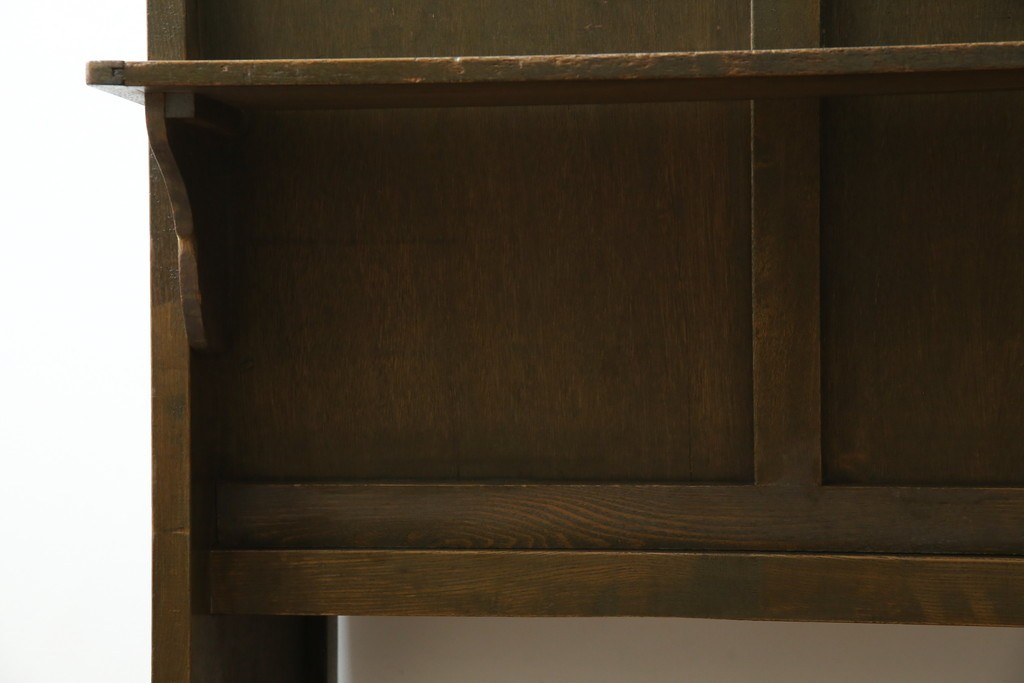 和製アンティーク　使い込まれた風合いが味わい深いチャーチベンチ　(R-068601)