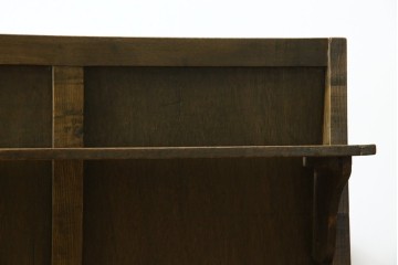 和製アンティーク　使い込まれた風合いが味わい深いチャーチベンチ　(R-068601)