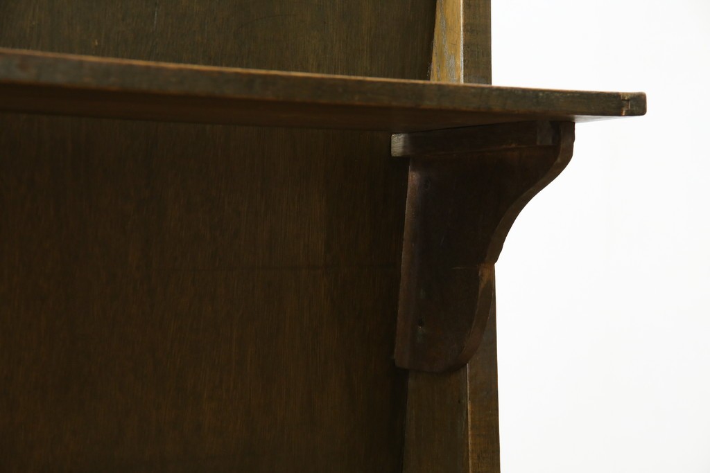 和製アンティーク　使い込まれた風合いが味わい深いチャーチベンチ　(R-068601)