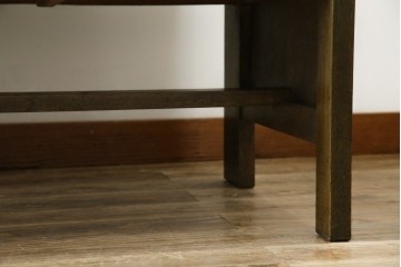 和製アンティーク　使い込まれた風合いが味わい深いチャーチベンチ　(R-068601)