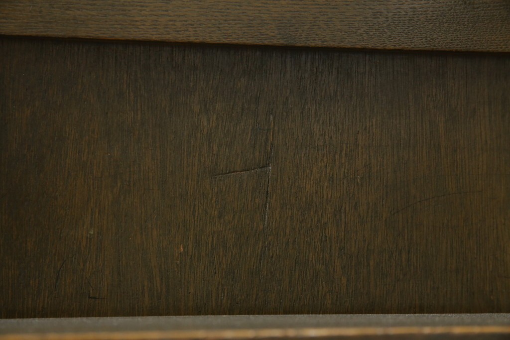 和製アンティーク　使い込まれた風合いが味わい深いチャーチベンチ　(R-068601)