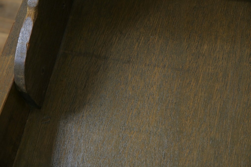 和製アンティーク　使い込まれた風合いが味わい深いチャーチベンチ　(R-068601)