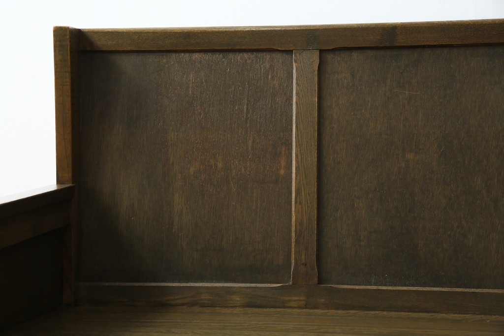 和製アンティーク　使い込まれた風合いが味わい深いチャーチベンチ　(R-068604)