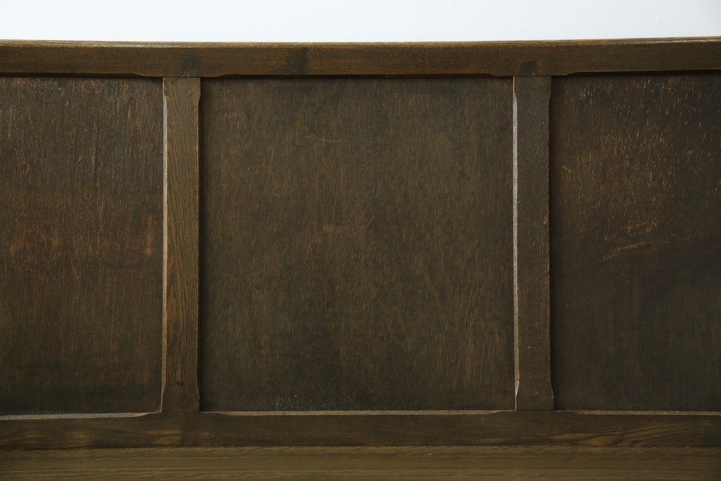 和製アンティーク　使い込まれた風合いが味わい深いチャーチベンチ　(R-068604)