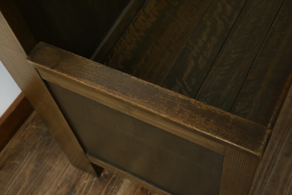 和製アンティーク　使い込まれた風合いが味わい深いチャーチベンチ　(R-068604)