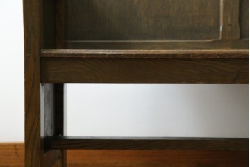 和製アンティーク　使い込まれた風合いが味わい深いチャーチベンチ　(R-068604)