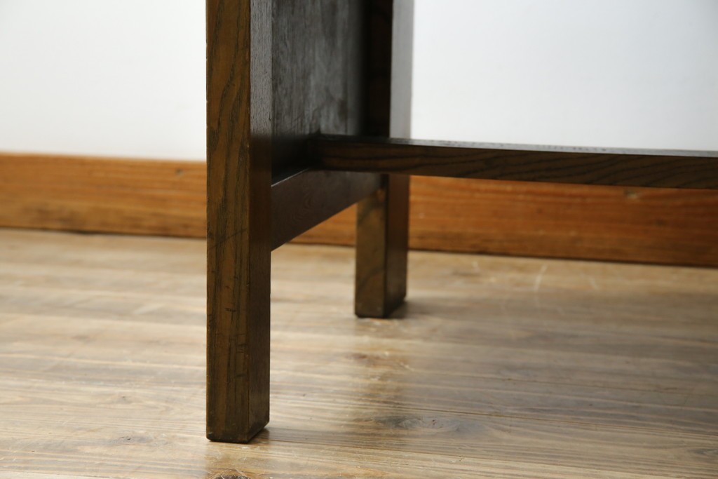 和製アンティーク　使い込まれた風合いが味わい深いチャーチベンチ　(R-068604)