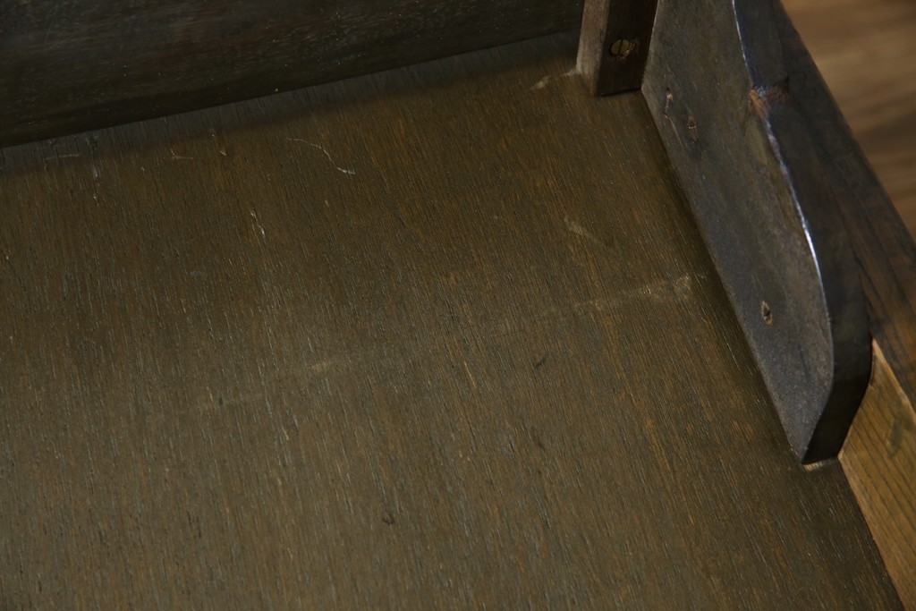 和製アンティーク　使い込まれた風合いが味わい深いチャーチベンチ　(R-068604)