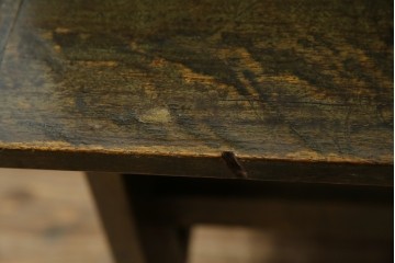 和製アンティーク　使い込まれた風合いが味わい深いチャーチベンチ　(R-068604)