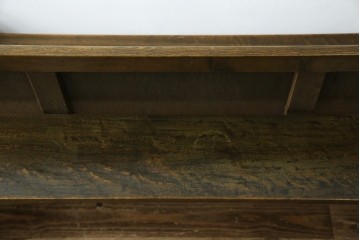 和製アンティーク　使い込まれた風合いが味わい深いチャーチベンチ　(R-068604)