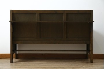 和製アンティーク　使い込まれた風合いが味わい深いチャーチベンチ　(R-068604)