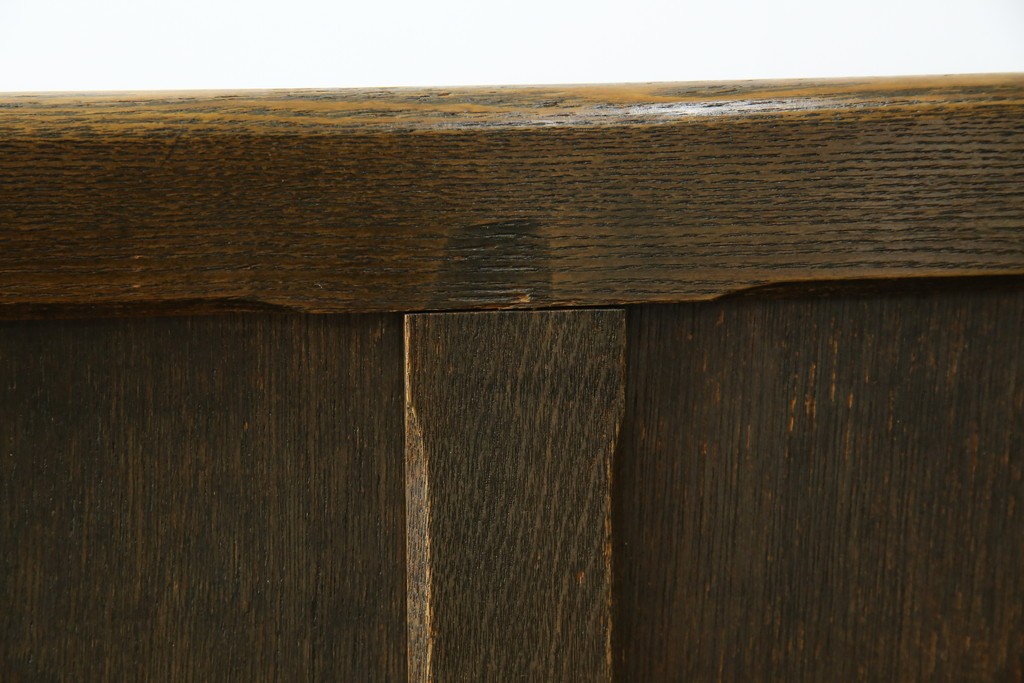 和製アンティーク　使い込まれた風合いが味わい深いチャーチベンチ　(R-068604)