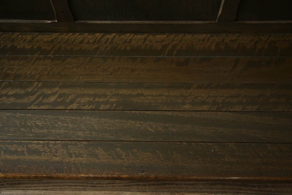 和製アンティーク　使い込まれた風合いが味わい深いチャーチベンチ　(R-068604)