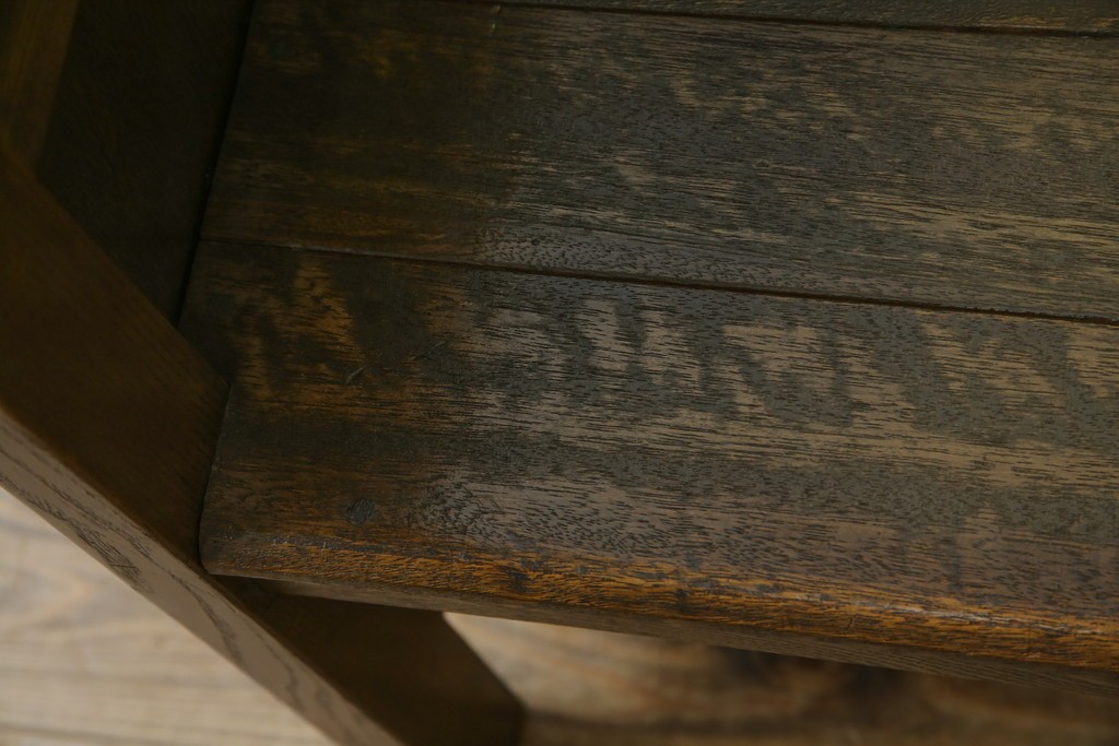 和製アンティーク　使い込まれた風合いが味わい深いチャーチベンチ　(R-068604)