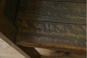 和製アンティーク　使い込まれた風合いが味わい深いチャーチベンチ　(R-068604)