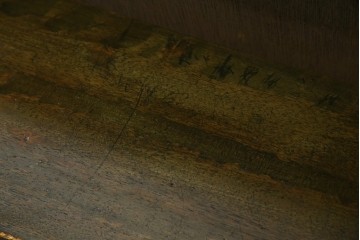 和製アンティーク　使い込まれた風合いが味わい深いチャーチベンチ　(R-068605)