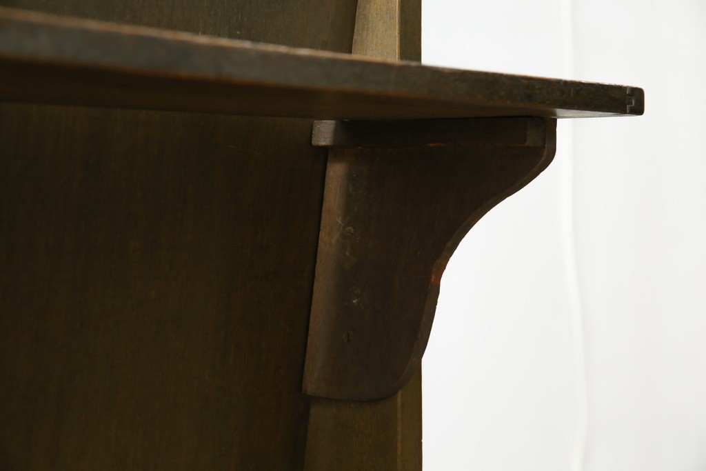 和製アンティーク　使い込まれた風合いが味わい深いチャーチベンチ　(R-068605)