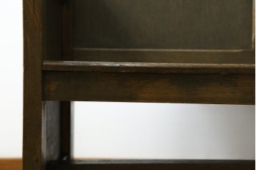 和製アンティーク　使い込まれた風合いが味わい深いチャーチベンチ　(R-068605)