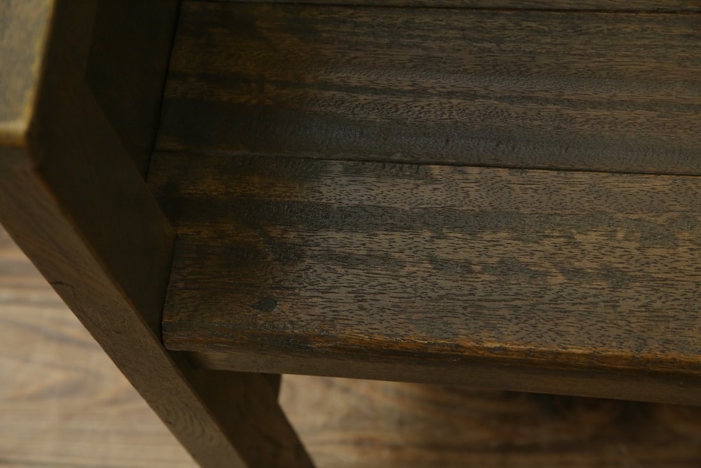 和製アンティーク　使い込まれた風合いが味わい深いチャーチベンチ　(R-068605)