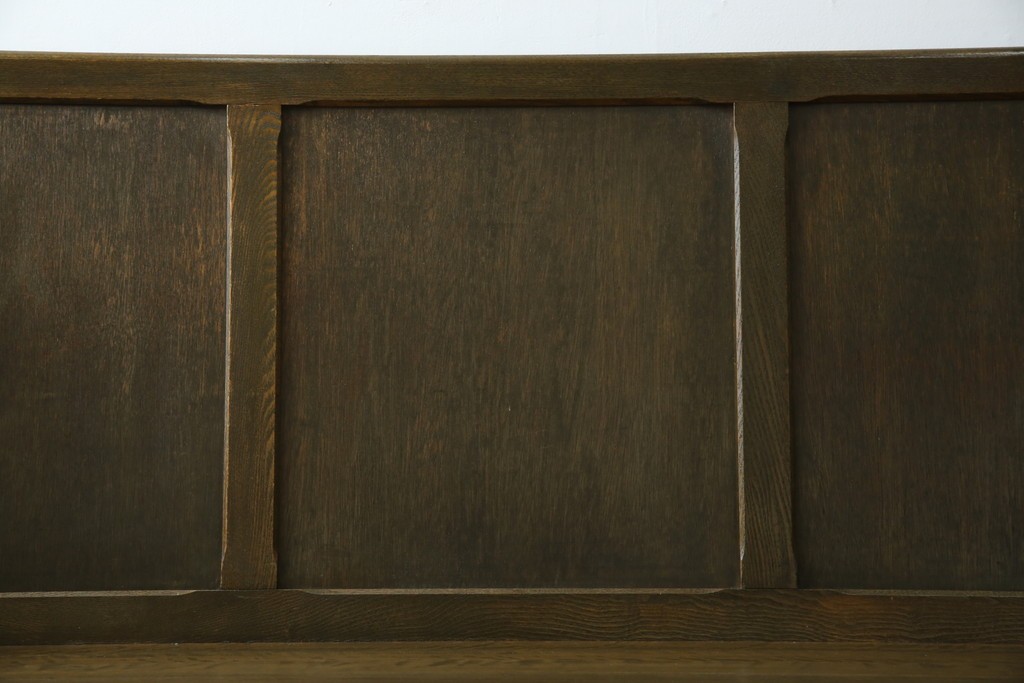 和製アンティーク　使い込まれた風合いが味わい深いチャーチベンチ　(R-068605)