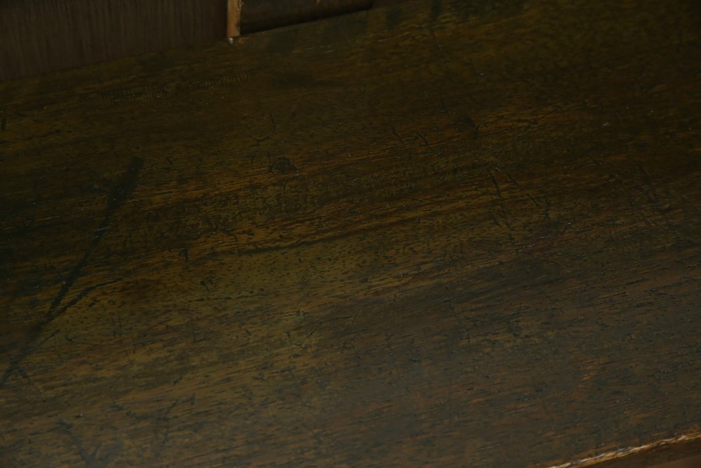 和製アンティーク　使い込まれた風合いが味わい深いチャーチベンチ　(R-068605)