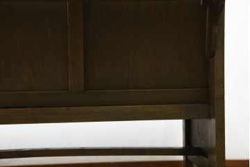 和製アンティーク　使い込まれた風合いが味わい深いチャーチベンチ　(R-068605)